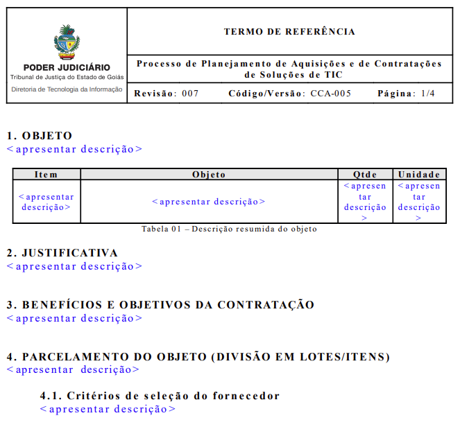 Termo de Referência